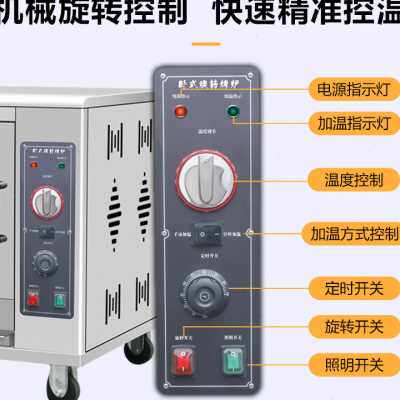 大型卧式商用烤鸡炉全自动电烤鸡架子烤箱旋转大容量智能电烤禽箱