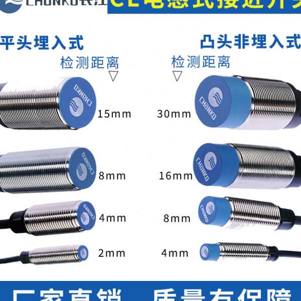 CHANKO长江CL接近开关M8M12M18M30直流三线NPN常开常闭PNP传感器