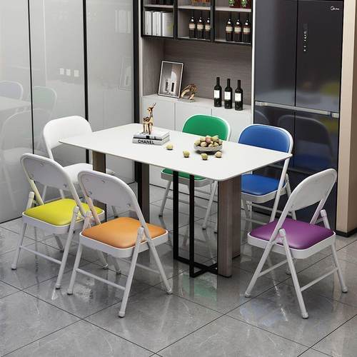 家用折叠椅携子简易凳靠子背椅便办YVW椅会议椅公电脑椅餐椅宿舍