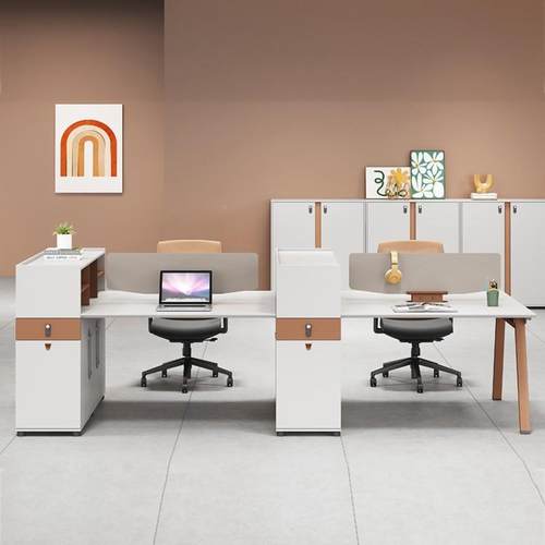 办公家具高员柜职员位桌FL-清风简约现代工位隔断卡财务公桌办椅