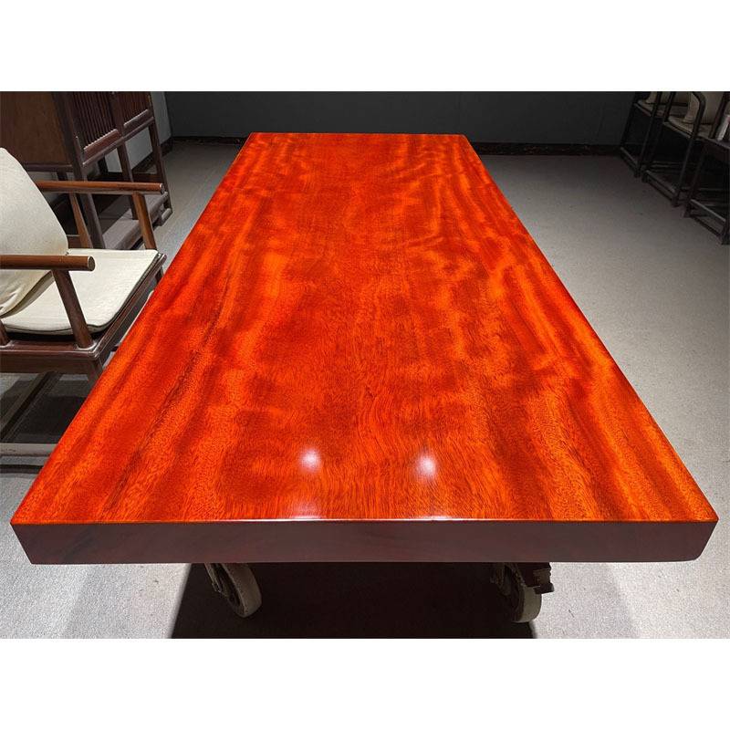 刚果花梨实木大板原木茶台茶桌餐桌老板桌办公桌简约现代办公桌