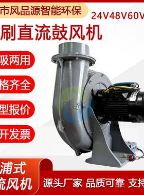 直流鼓风机直叶式吸树叶透浦式中压鼓风机无刷直流电机离心式风机