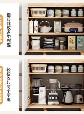 原木餐边厅柜一体靠墙小OAI柜子储物柜用斗柜客收纳置家物柜茶风