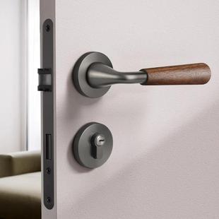 胡木556分体防室内执手锁实木门锁卧室锁静桃音磁吸盗门房间门门