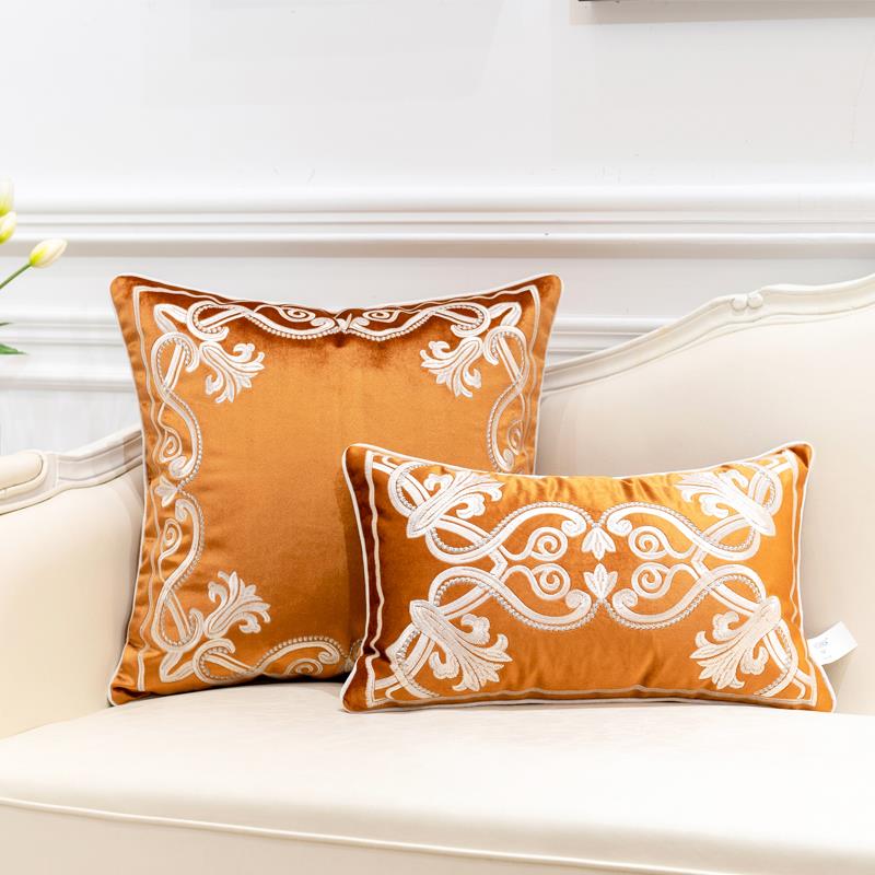 奢感欧式靠沙发抱枕奢华客厅靠背垫睡轻腰觉枕TTfmhmgz头套不含芯