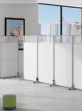 办公室隔断移动屏风折叠可推墙拉现厂板式工隔断活动免打孔G19081