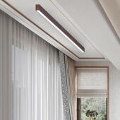 客厅简847led长台条走廊过道灯新中装 式 明线条天花一字型阳吸顶极