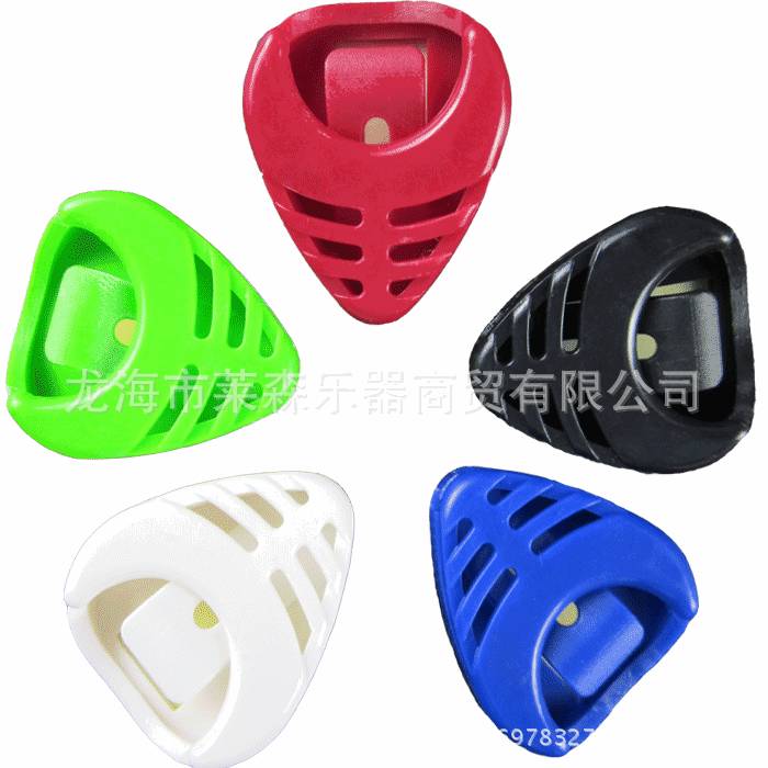 爱丽丝吉它拨片盒A010心形木吉他拨片夹可粘拨片套罐装拨片夹