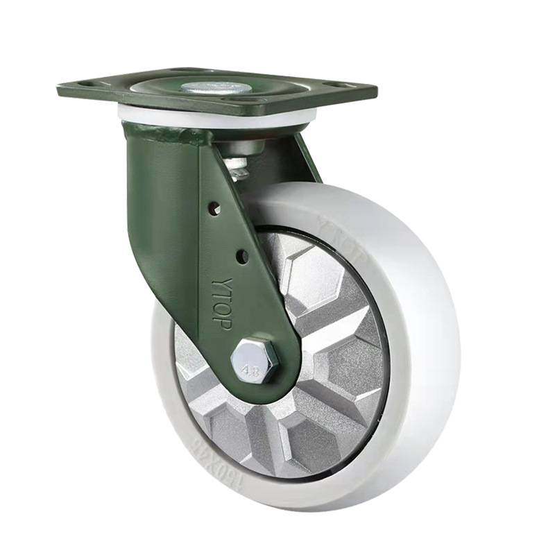 YTOP卓烨锰钢脚轮21B重型4/5/6/8寸尼龙轮PA6万向轮刹车轮固定轮