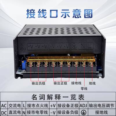 12V24V36V48V60V350W480W600W720W800W1200W工业设备开关电源
