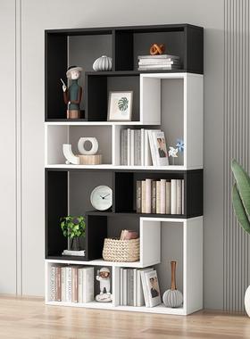 简约书组合架书架转书柜创20779意角架卧室落地简易置物隔断展示