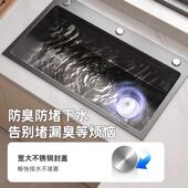 水用大单槽双槽改单槽加厚SU钢S304不槽锈厨房家52288洗菜台上中