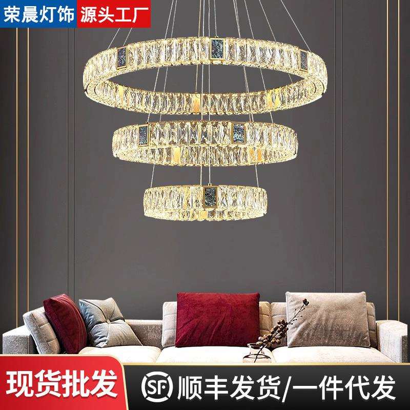 意大利设计师水晶吊灯个性创意客厅灯家用大厅主灯别墅挑空大吊灯