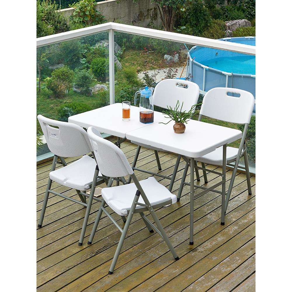 折叠桌子户外便携式地摊摆摊桌家用简易长方形学习桌椅餐桌长条桌