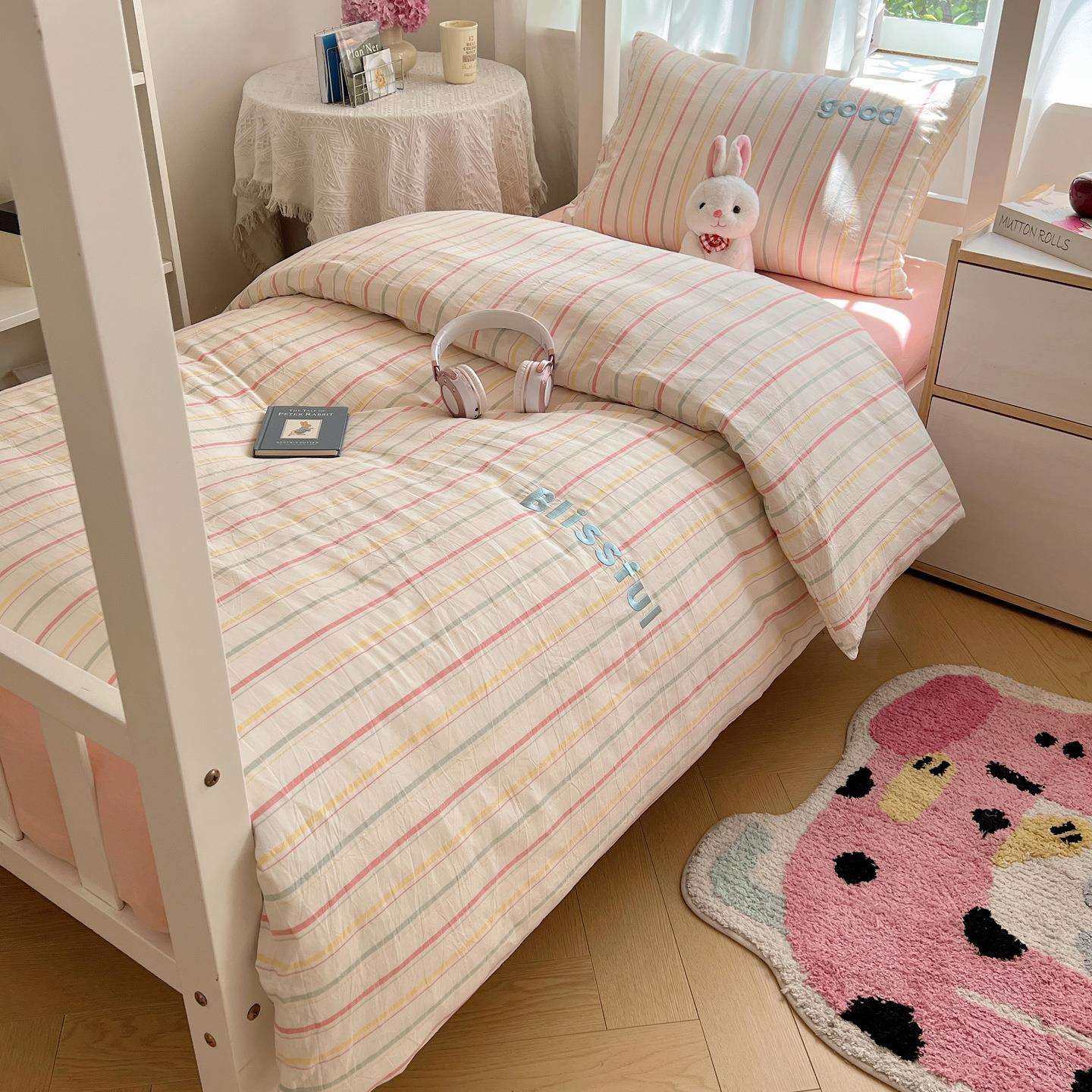 韩版小清新全棉四件套纯棉被套床单床笠学生宿舍床上用品三件套,电子元器件市场,其它元器件,淘宝优惠券,粉丝福利购,淘宝优惠卷