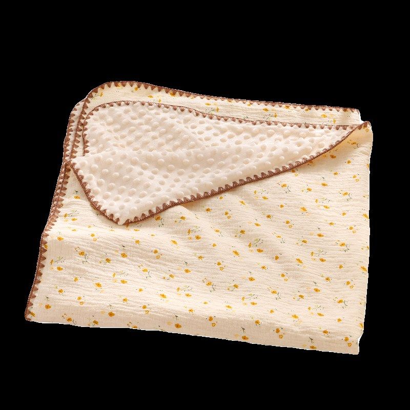 柔蕴婴儿豆豆毯四季宝宝毛毯新生纱布被子幼儿园盖毯春秋薄被