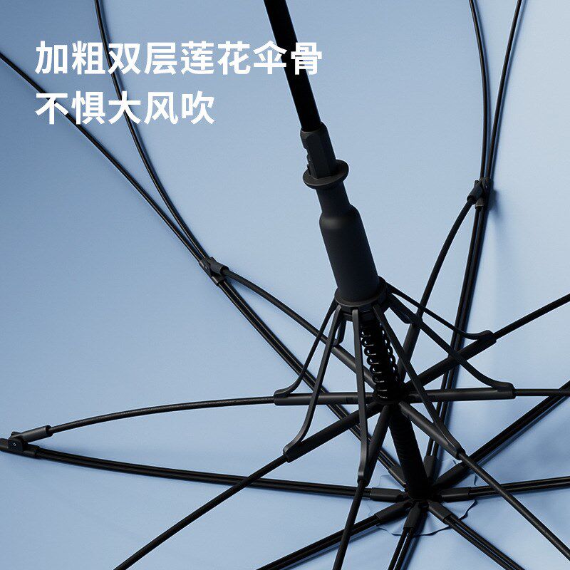 长柄雨伞可印字定制logo图案男士商务酒店直柄订制男黑色广告长伞