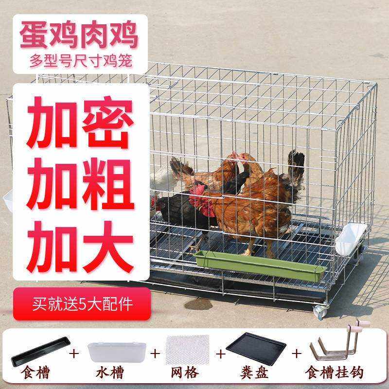 家用加密大号养殖鸡n笼折叠鸡笼家用铁丝鸡笼鸡舍鸭笼兔笼狗笼A