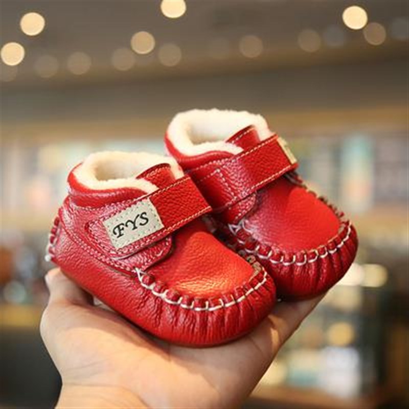 一岁女宝宝学步鞋冬季6-12个月婴幼儿棉鞋软底婴儿鞋子秋冬款保暖