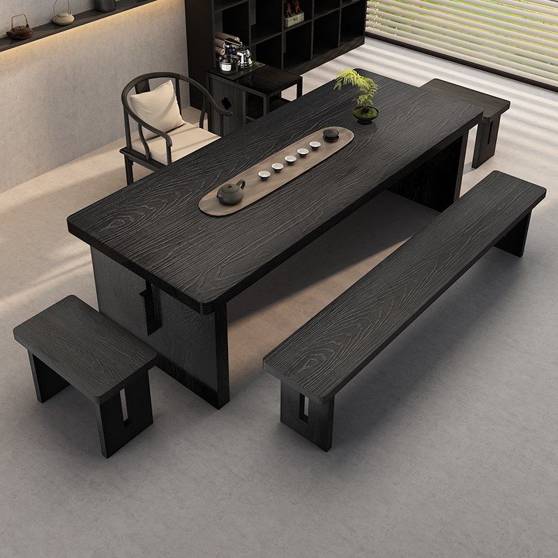 实木侘寂风黑色茶台茶桌家用客厅茶几办公室实木泡茶喝茶桌椅套装,住宅家具,家用茶台/茶桌,淘宝优惠券,粉丝福利购,淘宝优惠卷