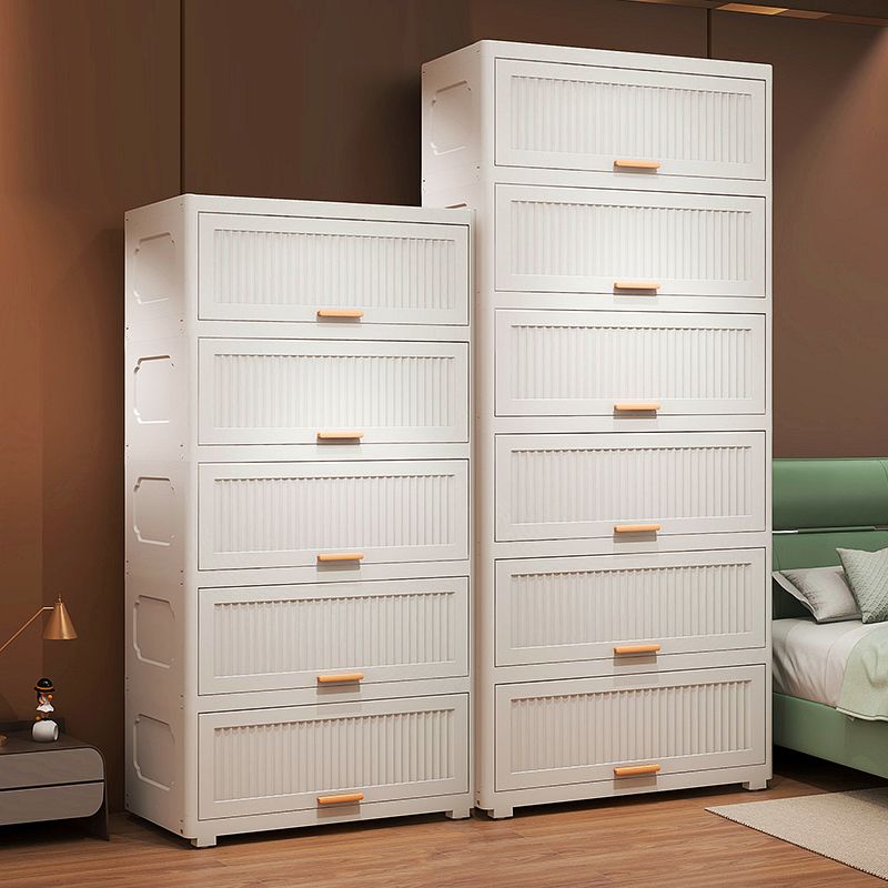 多层收纳柜翻盖式家用收纳柜塑料五斗柜客厅厨房置物柜卧室牀头柜