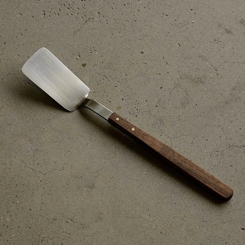 山隐造物 不锈钢铲 早餐煎铲手工制作牛排煎锅铲W子煎鱼披萨家用