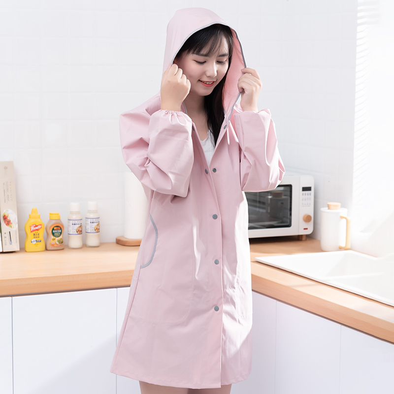 长袖围裙女家用厨房新款2020爆款防水防油定制工作服时尚春秋罩衣