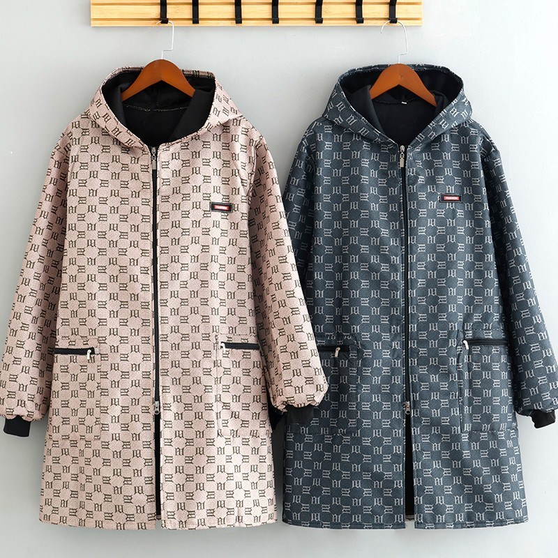 防风罩衣女冬季加绒加厚长袖罩衣工作服风衣保暖防油防水做饭围裙