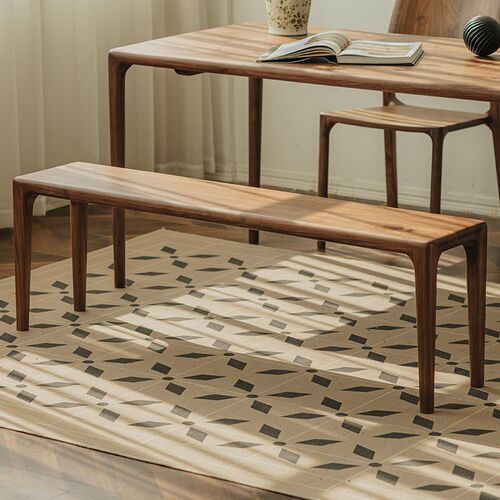 物应拉图斯长凳黑胡桃木凳子长板凳F实木换鞋凳长条凳餐凳床尾凳