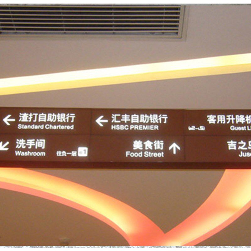 商场室内电梯悬挂吊牌灯箱超市镂空发光指示牌导向牌停车场导视牌