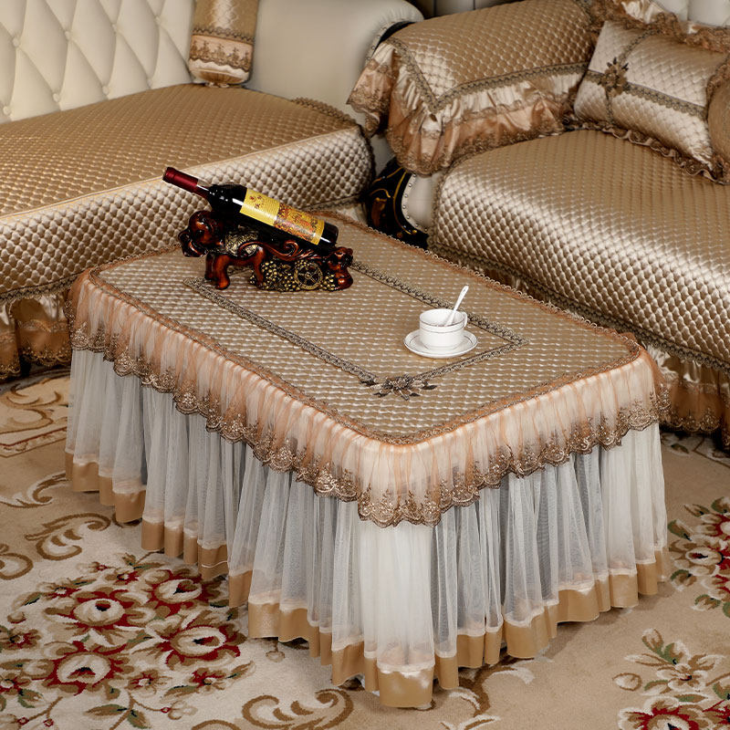 茶几桌布长方形客厅餐桌防尘垫欧式蕾丝方桌盖布防滑布艺全包套罩,居家布艺,桌布,淘宝优惠券,粉丝福利购,淘宝优惠卷
