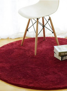 草坪绿色儿童房圆形地毯客厅地毯卧室床边加厚地垫吊篮电脑椅地垫