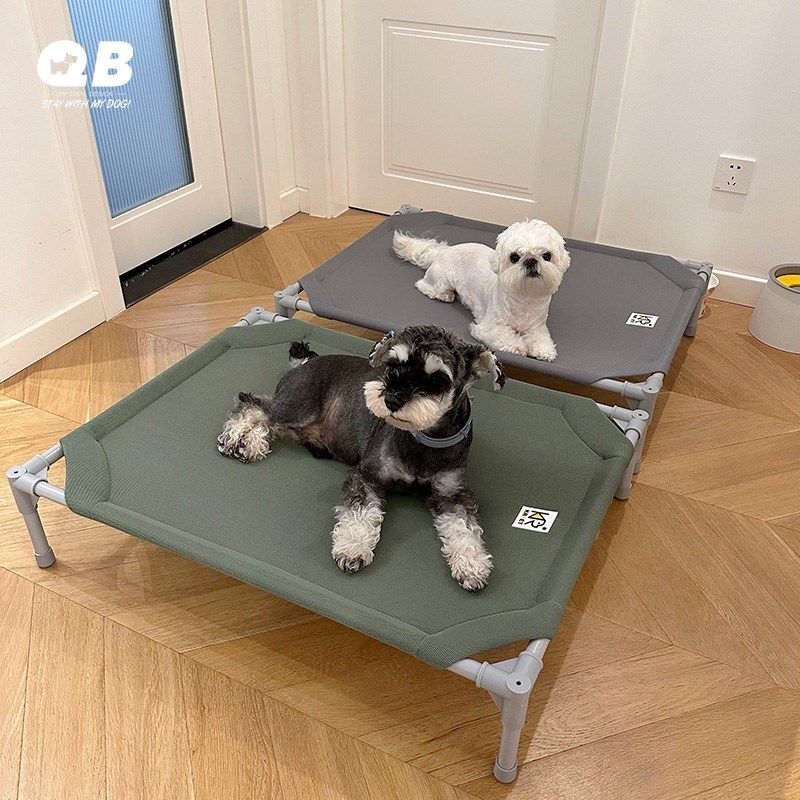 宠物防潮防水行军床狗狗离地铁艺床中小大型犬耐抓可拆洗夏季狗床