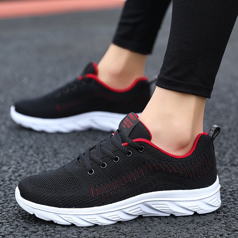 夏季新款男鞋黑色网面透气运动鞋软底防滑跑步鞋男士休闲鞋子男款