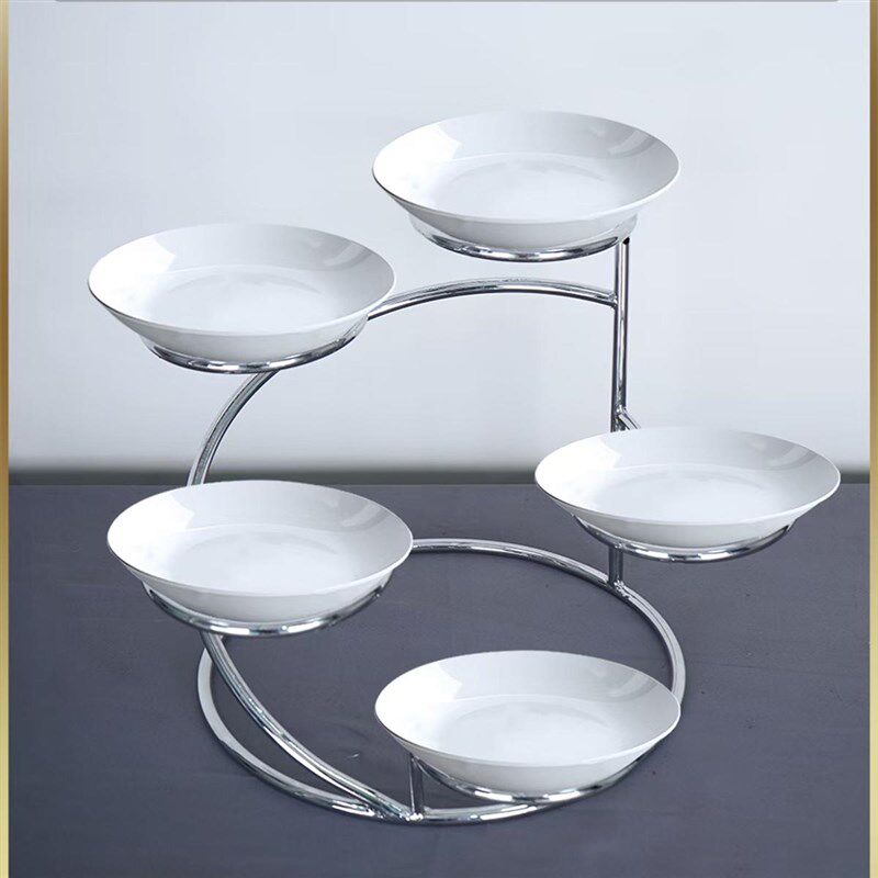 新款宴会桌冷盘架子酒店凉菜冷菜架多层菜盘厨房碟子架配菜置物架