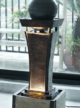 水流转动转运球流水喷泉水轮招财开业礼品客厅落地办公室公司摆件