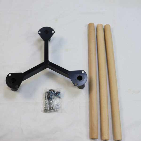 伊姆斯桌架铁艺简易支架榉木桌脚餐桌配套脚架桌腿黑白色烤漆支架