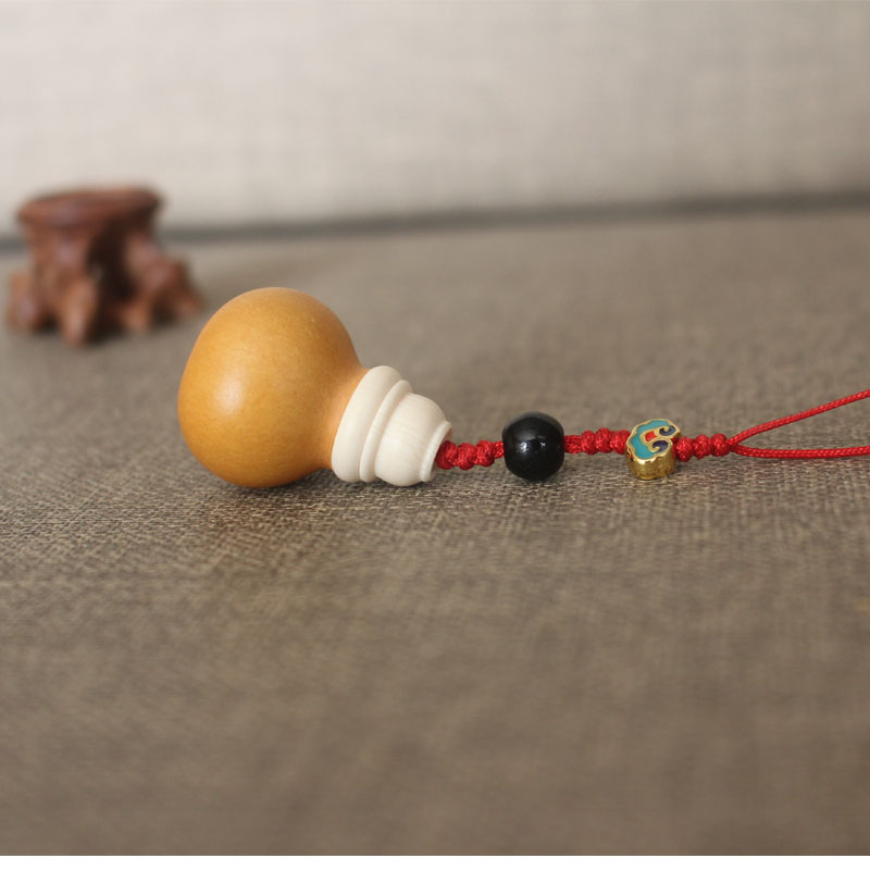 端午小葫芦香囊本长草里金小虫具香囊红木蒙芯丝扣口盖的产地挂坠