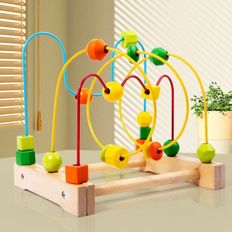 绕珠益智玩具婴儿童6积木串珠7八9以上8个月宝宝玩具0一1岁益智2