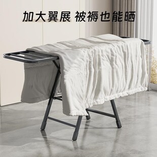 折叠晾衣架落地家用卧室阳台晒衣架子室内婴儿挂衣杆多功能晒被子