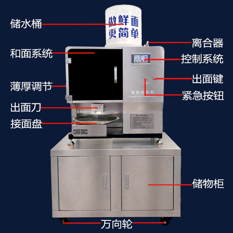 麦客斯全自动智能面条机商用多功能面馆一体鲜面机面馆压面机