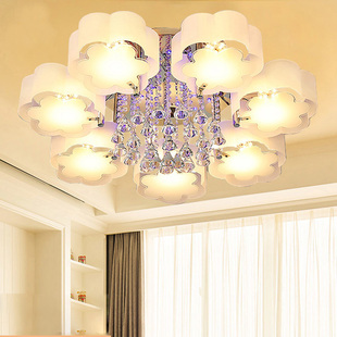 音乐客厅a灯房间灯主卧室灯水晶灯大气温馨浪漫简约现代led吸顶灯