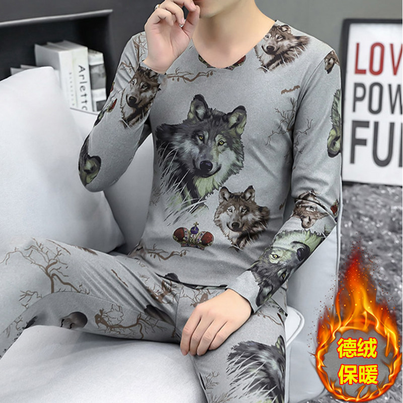 保暖内衣套装男士秋冬季V领线衣线裤打底衫无痕德绒发热秋衣秋裤,女士内衣/男士内衣/家居服,保暖套装,淘宝优惠券,粉丝福利购,淘宝优惠卷