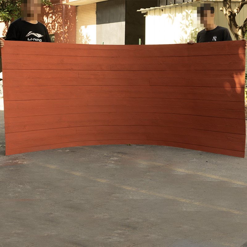 入木三分木纹浇筑板可弯曲防火防水室内外背景墙门头板柔性软石材