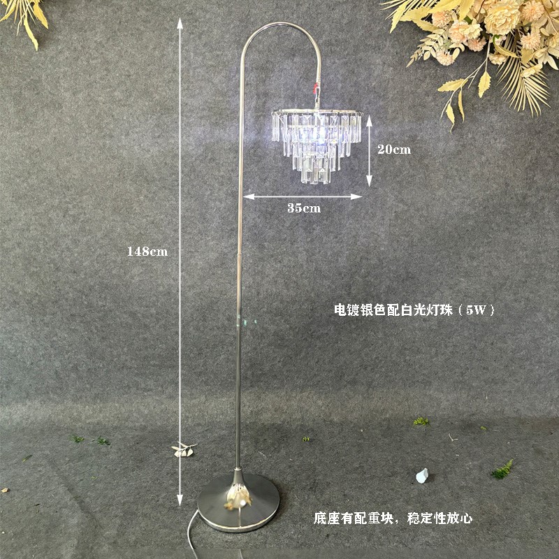 婚庆道具铁艺水晶珠帘路引灯婚礼舞台装饰摆件橱窗布置背景墙吊灯