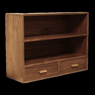 黑胡桃木桌面收纳柜餐边柜多层茶具杯子中式实木收纳架台面博古架