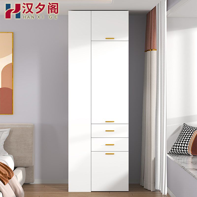 现代简约转角衣柜家用卧室90度墙角收纳柜侧边储物柜单门衣橱A25