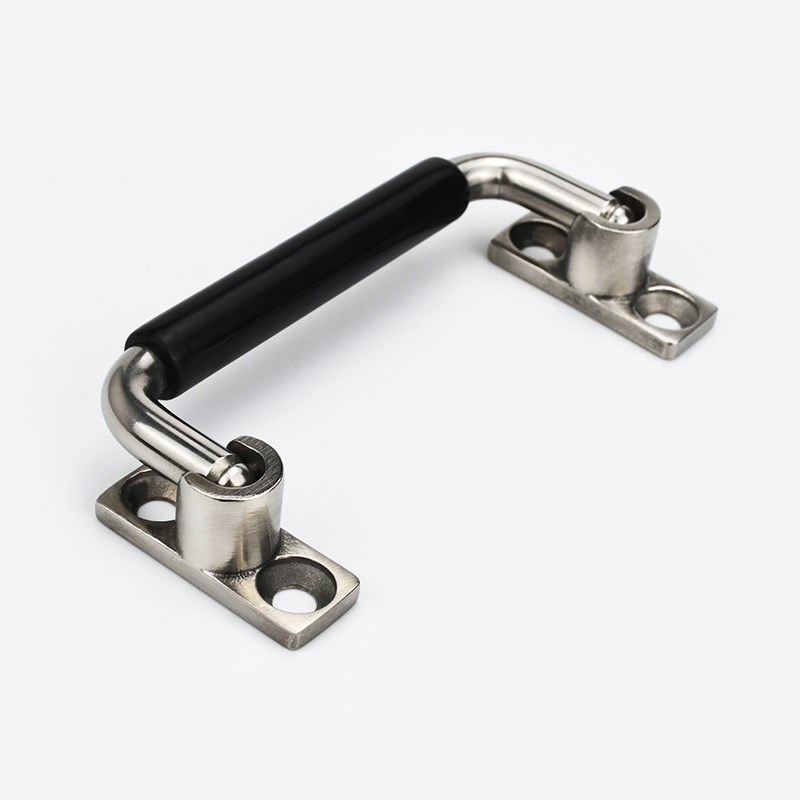 折叠拉手 316不锈钢可活动带胶套高档柜门提手 不生锈把手LS506