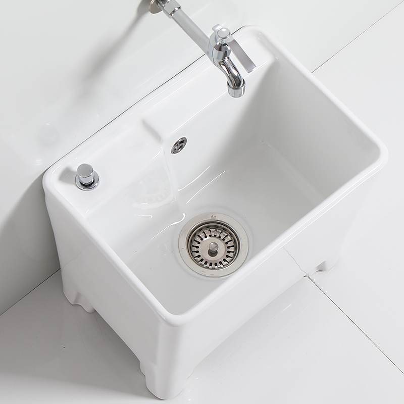 阳台拖把池迷你小号长方形池小尺寸最小型墩布池陶瓷拖布池小户型