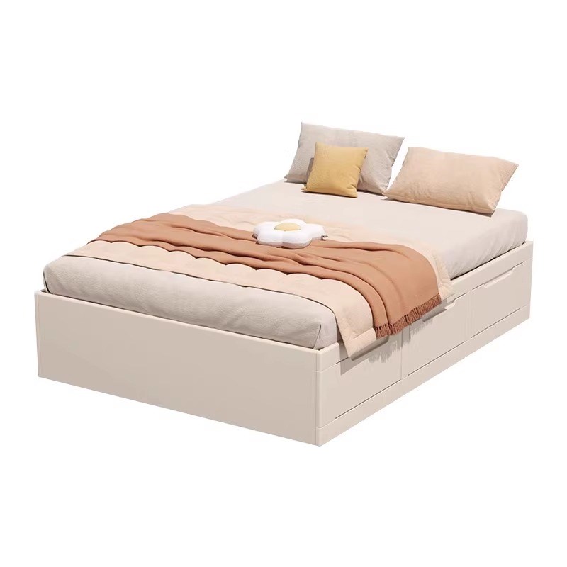 1米5的床带储物无床头实木床2025新款小户型1米2收纳床高箱气压床